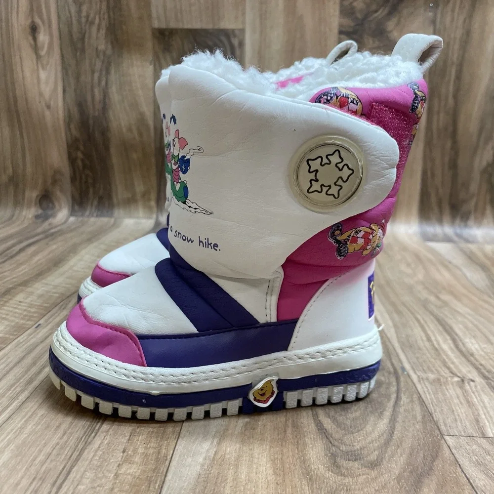 Vintage 90s Disney‎ Winnie The Pooh Snow Boots M 7-8 Toddler